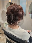 イメチェンショートミディアムウルフ波巻き＋ニュアンスパーマ