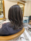 髪質改善縮毛矯正レイヤーカット顔周り前髪韓国ミニウルフ/池袋