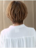 大人ハイライトくせ毛風ひし形フェザーショート308W戸頭10代20代