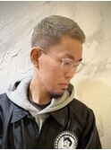 【大村指名】メンズカットボウズブリーチシルバーカラー