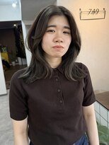 ナジック(749)&nbsp;オリーブグレージュハイライト×韓国ヘア