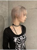 ブロンドベージュ/ウルフカット/シルバーベージュ/ハイトーン