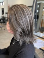 アース 天満橋店(HAIR & MAKE EARTH)&nbsp;30代40代夏カラー海外風ハイライト×グレージュ小顔レイヤー