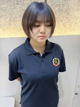 オプス 大名店(Ops) ☆アイスブルー×ブラウンの2トーンルーツカラー