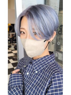 バイエイト(X８) ハンサムショート/ブルーシルバー/水色