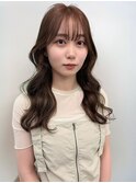 ダブルカラー ミルクティーベージュ 韓国ヘア 艶髪