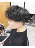 メンズパーマ/スパイキーショート/ツイストスパイラルパーマ