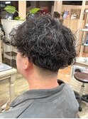 MEN’S HAIR/サーフカール/刈り上げセンターパート/中村