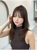 【小顔レイヤーカット　前髪あり#4】#渋谷駅#韓国#髪質改善