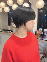ロンドアジュール 横浜(Lond azur) ミディアムレイヤー/ダークアッシュブラウン/韓国巻き/前髪