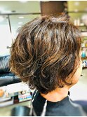 【CAN】大人女子にオススメ！ゆるふわショート×カーキグレイ