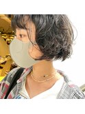 bibito 切りっぱなしデジタルパーマボブ　ネオソバージュ