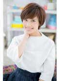 ニュアンスカラー小顔ひし形ショートボブショートc1