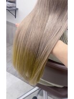 ジルバイジゼル(JILL by GiseL)&nbsp;ミルクティーグレージュ＆裾イエロー