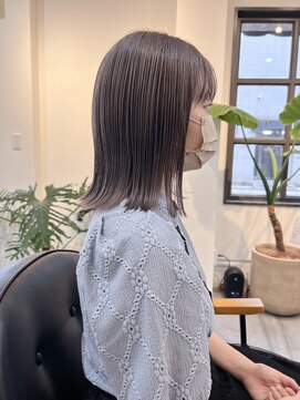 モーメント(a moment) 切りっぱなしxラベンダーグレージュ