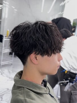 メンズヘアセンス 渋谷(MEN'S HAIR SENSE) アッシュブラック/ウルフ/マッシュパーマ/ハイライト/渋谷