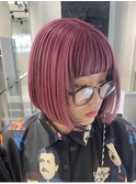 マチルダボブ/アンブレラカラー/ピンクカラー/オシャレデザイン