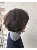 【明るい白髪染め】ブリーチハイライト×透明感ヌーディベージュ