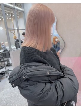 ロンド レア 天神大名店(Lond Le’a) デザインカラー/レイヤーカット/ウェットヘア/オリーブベージュ