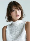 ☆オリーブグレーココアベージュ小顔クラゲヘアー/黒髪/髪質改善