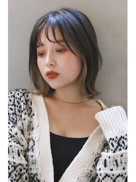 マルフェ 天王寺(marfe) 【marfe】インナーカラー_ボブ_ブリーチ_黒髪s