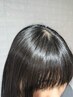 前髪込みフェイスラインストレート＋カット（シャンプーブロー込み）￥8,000