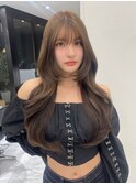 12355マロンベージュ黒髪グレージュ髪質改善韓国ワンホンヘア