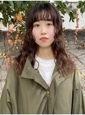 20代30代大人可愛いロングレイヤーパーマアッシュブラウン