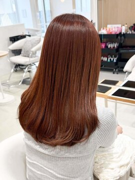 ノエシキカ(noe sikika) ホワイトグレージュ/デジタルパーマ/チェリーブラウン/栄l35