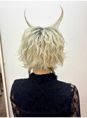 ショートゆる巻き『ツノ』アレンジ(*^-^*)