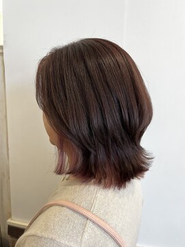 ネオリーブシェリエ 浅草店(Neolive cherie) くびれボブ/ラズベリーブラウン/インナーカラー