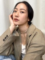 ユニバイリサ 天神大名店(uni by risa) 透明感カラー センターパート ツヤ髪 髪質改善トリートメント