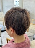 白髪ぼかしハイライトブリーチメッシュ