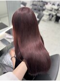 《Renna》ブリーチありの艶々ワインレッド
