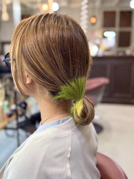 プライベートサロン キッテ(private salon kitte.) 毛先ライムグリーンデザイン