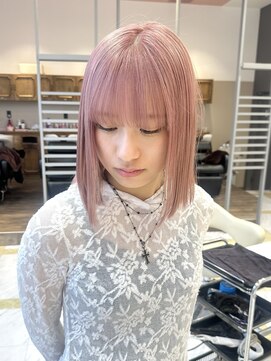 リー 梅田(Lee) Ryosuke/ブリーチ二回/ピンク/ピンクベージュ