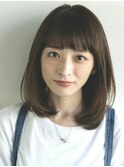 【emu井上信洋】ぱつっと前髪と丸みミディアムボブ【エミュ】