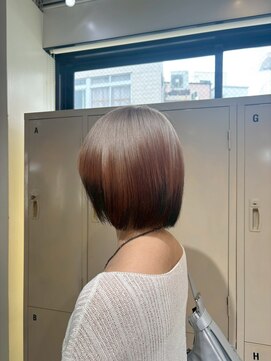 ゲーム 下北沢(GAME) ダブルカラー/大人レイヤー/ミルクティーベージュ/ウルフ/下北沢