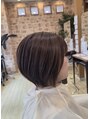 ヘアリゾートハピネス ヘアオイルで簡単スタイリングのショートボブ