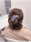 ふわふわハーフアップ[ヘアセット/原宿/渋谷]