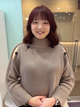 ジーナ  札幌大通(Zina) 美髪＊ピンクブラウン＊くびれウェーブミディ＊Zina札幌大通