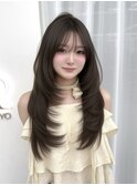 韓国スタイル/ナチュラルくびれヘア_くびれ巻き_レイヤーカット