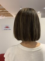 アズールサン 草加西口店(azule-sun) ハイライトカラー,アッシュベージュ,ボブ,白髪ぼかし,【草加】
