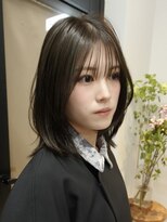 ヌープヘアーアイス(NUUP.hair ici)&nbsp;♪ 小顔効果◎透明感オリーブベージュレイヤーボブ