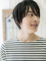 モッズヘアメン 札幌月寒店(mod's hair men)&nbsp;重めアッシュブラックダウンバング就活メンズカットｒ札幌月寒
