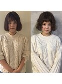 ＃イメチェン推し【普通のボブをクセ毛風ボブにチェンジ】