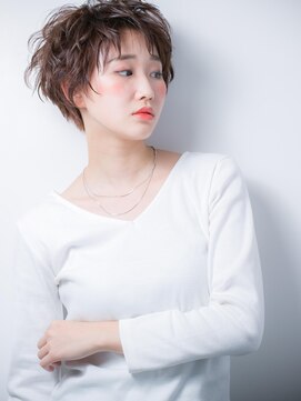 カバーヘア ブリス 上尾西口店(COVER HAIR bliss) 大人かわいいくせ毛風小顔マニッシュショートw上尾20代30代40代