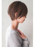 大人可愛い20代30代40代黒髪前下がりショートボブ丸みショート◎