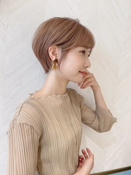 ロンド ストラーダ 心斎橋(Lond strada) 【津賀 涼】ショートグレージュカラーボブウルフココアベージュ
