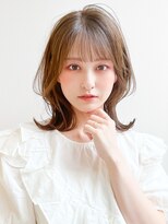 アグノス 青山(Agnos) 大人かわいいグレージュカラーボブウルフ黒髪ココアベージュ